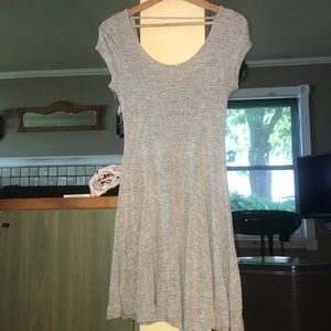 soft flowy grey dress